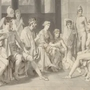 Christoffer W. Eckersberg | Odysseus fortæller om sit liv - 1812 | Indrammet kunsttryk | Danmarks Guldalder | formida
