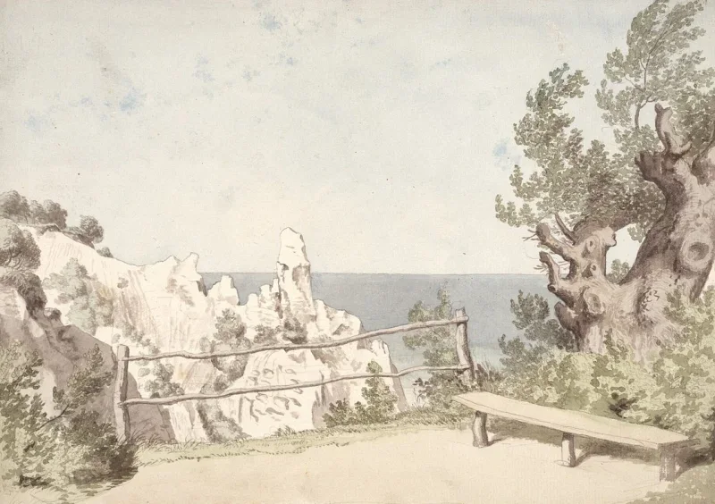 Christoffer W. Eckersberg | Fra området omkring Skjoldenæsholm - 1810 | Indrammet kunsttryk | Danmarks Guldalder | formida