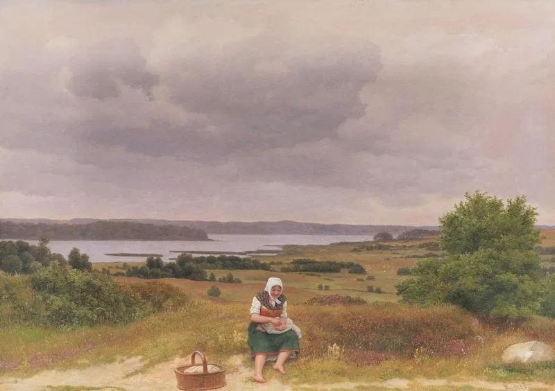 Christoffer W. Eckersberg | Furesø ved Rudersdal, Nordsjælland - 1833 | Indrammet kunsttryk | Danmarks Guldalder | formida