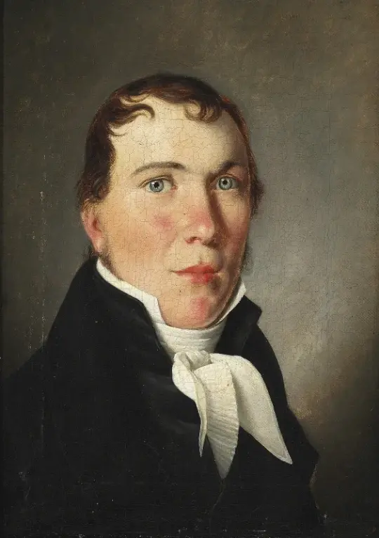 Christoffer W. Eckersberg | Portræt af købmand Ipsen - 1821 | Indrammet kunsttryk | Danmarks Guldalder | formida