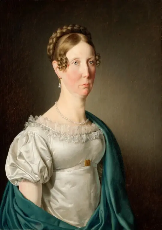 Christoffer W. Eckersberg | Portræt af en dame - 1820 | Indrammet kunsttryk | Danmarks Guldalder | formida