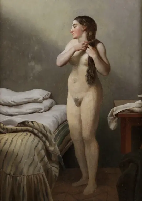 Christoffer W. Eckersberg | Studi af en model - 1840 | Indrammet kunsttryk | Danmarks Guldalder | formida