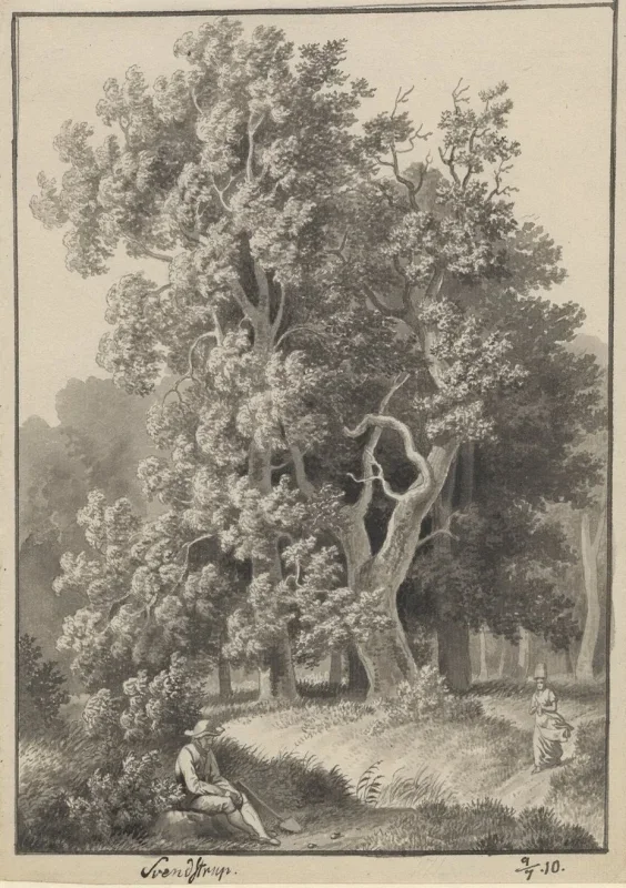 Christoffer W. Eckersberg | Waldpartie bei Svendstrup - 1853 | Gerahmter Kunstdruck | Goldenes Zeitalter Dänemark | formida