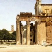 Christoffer W. Eckersberg | Ansicht der Via Sacra, Rom - 1814 | Gerahmter Kunstdruck | Goldenes Zeitalter Dänemark | formida