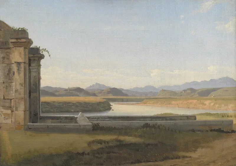 Christoffer W. Eckersberg | Blick von der Fontana Acetosa, Rom – 1816 | Gerahmter Kunstdruck | Goldenes Zeitalter Dänemark | formida