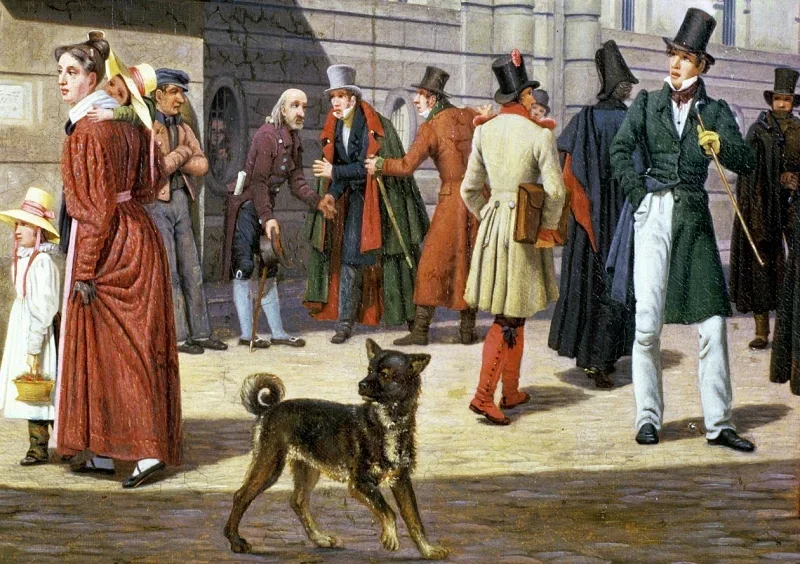 Christoffer W. Eckersberg | Gadebillede i Stockholm - 1853 | Indrammet kunsttryk | Danmarks Guldalder | formida
