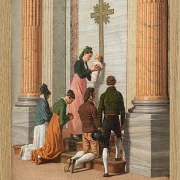 Christoffer Wilhelm Eckersberg – Andacht an der Heiligen Pforte des Petersdoms 1814 | Giclée Kunstdruck gerahmt