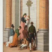 Christoffer Wilhelm Eckersberg – Andacht an der Heiligen Pforte des Petersdoms 1814 | Giclée Kunstdruck gerahmt