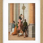 Christoffer Wilhelm Eckersberg – Andacht an der Heiligen Pforte des Petersdoms 1814 | Giclée Kunstdruck gerahmt