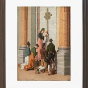 Christoffer Wilhelm Eckersberg – Andacht an der Heiligen Pforte des Petersdoms 1814 | Giclée Kunstdruck gerahmt