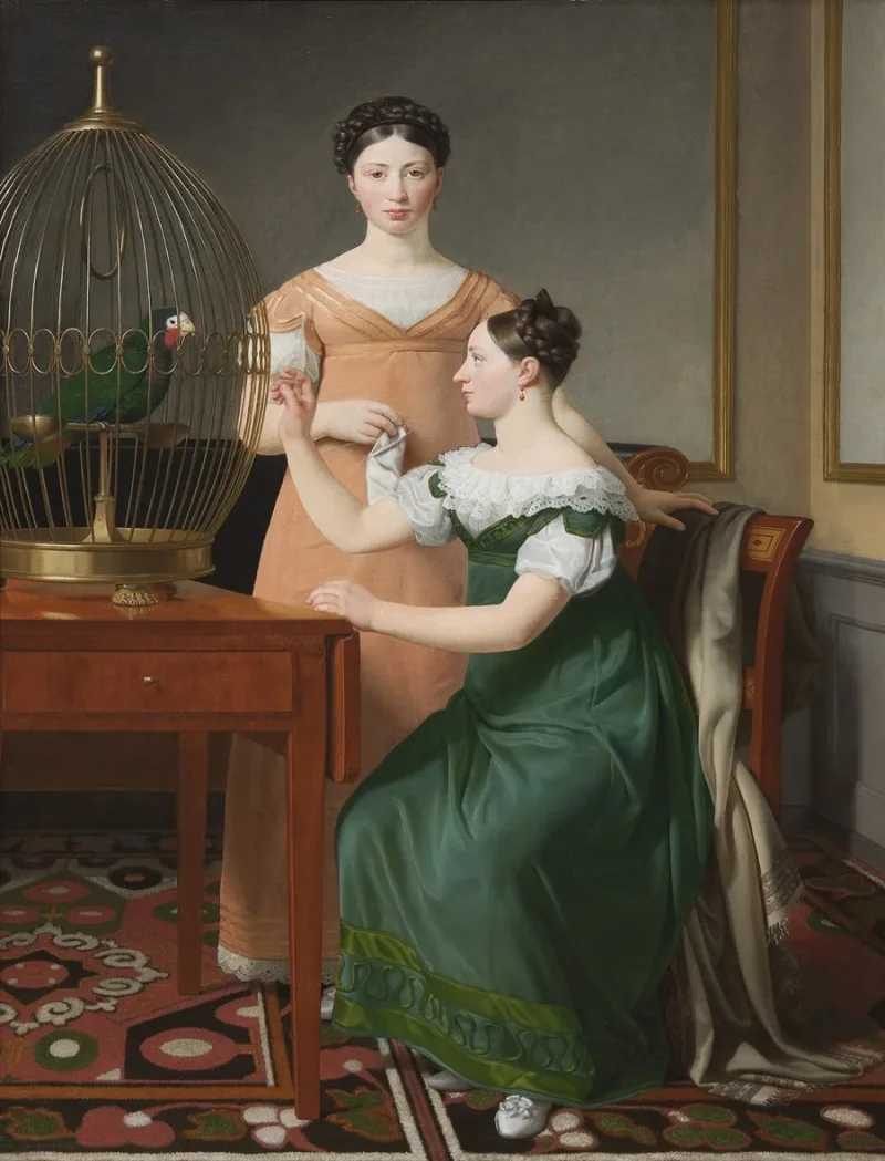 Christoffer Wilhelm Eckersberg – Bella und Hanna, die ältesten Töchter 1820 | Giclée Kunstdruck gerahmt