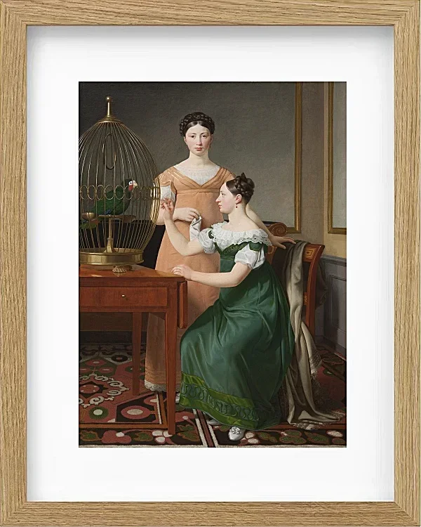 Christoffer Wilhelm Eckersberg – Bella und Hanna, die ältesten Töchter 1820 | Giclée Kunstdruck gerahmt