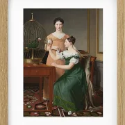 Christoffer Wilhelm Eckersberg – Bella und Hanna, die ältesten Töchter 1820 | Giclée Kunstdruck gerahmt