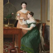 Christoffer Wilhelm Eckersberg – Bella und Hanna, die ältesten Töchter 1820 | Giclée Kunstdruck gerahmt