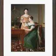 Christoffer Wilhelm Eckersberg – Bella und Hanna, die ältesten Töchter 1820 | Giclée Kunstdruck gerahmt