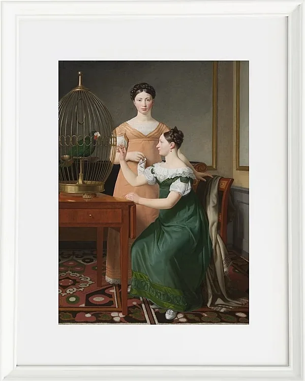 Christoffer Wilhelm Eckersberg – Bella und Hanna, die ältesten Töchter 1820 | Giclée Kunstdruck gerahmt