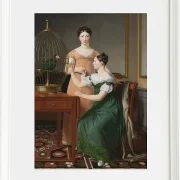 Christoffer Wilhelm Eckersberg – Bella und Hanna, die ältesten Töchter 1820 | Giclée Kunstdruck gerahmt