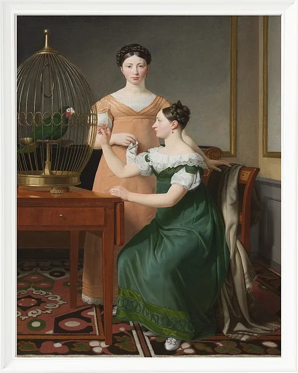 Christoffer Wilhelm Eckersberg – Bella und Hanna, die ältesten Töchter 1820 | Giclée Kunstdruck gerahmt