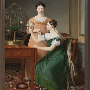 Christoffer Wilhelm Eckersberg – Bella und Hanna, die ältesten Töchter 1820 | Giclée Kunstdruck gerahmt