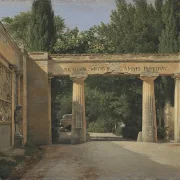 Christoffer Wilhelm Eckersberg – Blick auf den Garten der Villa Borghese in Rom 1814 | Giclée Kunstdruck gerahmt