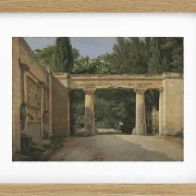 Christoffer Wilhelm Eckersberg – Blick auf den Garten der Villa Borghese in Rom 1814 | Giclée Kunstdruck gerahmt