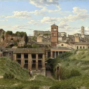 Christoffer Wilhelm Eckersberg – Blick auf die Cloaca Maxima Rom 1814 | Giclée Kunstdruck gerahmt