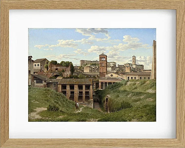 Christoffer Wilhelm Eckersberg – Blick auf die Cloaca Maxima Rom 1814 | Giclée Kunstdruck gerahmt