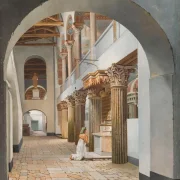 Christoffer Wilhelm Eckersberg – Blick auf die Kirche San Lorenzo außerhalb der Mauern 1815 | Giclée Kunstdruck gerahmt