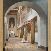 Christoffer Wilhelm Eckersberg – Blick auf die Kirche San Lorenzo außerhalb der Mauern 1815 | Giclée Kunstdruck gerahmt