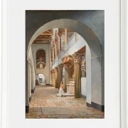 Christoffer Wilhelm Eckersberg – Blick auf die Kirche San Lorenzo außerhalb der Mauern 1815 | Giclée Kunstdruck gerahmt