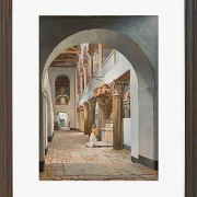 Christoffer Wilhelm Eckersberg – Blick auf die Kirche San Lorenzo außerhalb der Mauern 1815 | Giclée Kunstdruck gerahmt