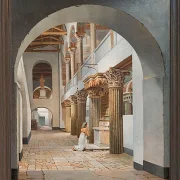 Christoffer Wilhelm Eckersberg – Blick auf die Kirche San Lorenzo außerhalb der Mauern 1815 | Giclée Kunstdruck gerahmt