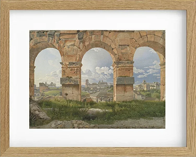 Christoffer Wilhelm Eckersberg – Blick durch drei der nordwestlichen Bögen 1816 | Giclée Kunstdruck gerahmt