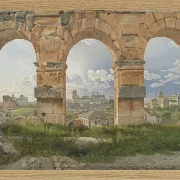Christoffer Wilhelm Eckersberg – Blick durch drei der nordwestlichen Bögen 1816 | Giclée Kunstdruck gerahmt
