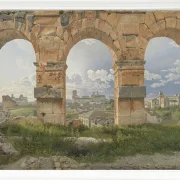 Christoffer Wilhelm Eckersberg – Blick durch drei der nordwestlichen Bögen 1816 | Giclée Kunstdruck gerahmt