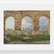 Christoffer Wilhelm Eckersberg – Blick durch drei der nordwestlichen Bögen 1816 | Giclée Kunstdruck gerahmt