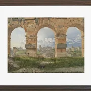 Christoffer Wilhelm Eckersberg – Blick durch drei der nordwestlichen Bögen 1816 | Giclée Kunstdruck gerahmt
