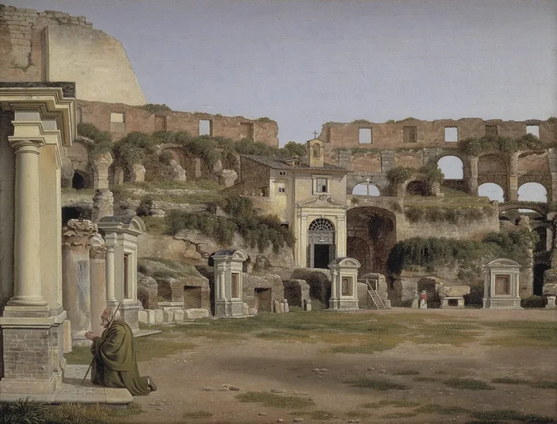 Christoffer Wilhelm Eckersberg – Blick ins Innere des Kolosseums 1816 | Giclée Kunstdruck gerahmt