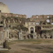 Christoffer Wilhelm Eckersberg – Blick ins Innere des Kolosseums 1816 | Giclée Kunstdruck gerahmt