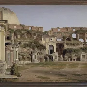 Christoffer Wilhelm Eckersberg – Blick ins Innere des Kolosseums 1816 | Giclée Kunstdruck gerahmt