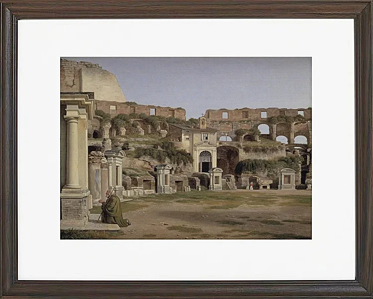 Christoffer Wilhelm Eckersberg – Blick ins Innere des Kolosseums 1816 | Giclée Kunstdruck gerahmt