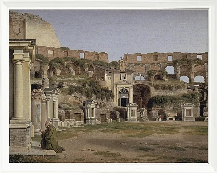 Christoffer Wilhelm Eckersberg – Blick ins Innere des Kolosseums 1816 | Giclée Kunstdruck gerahmt