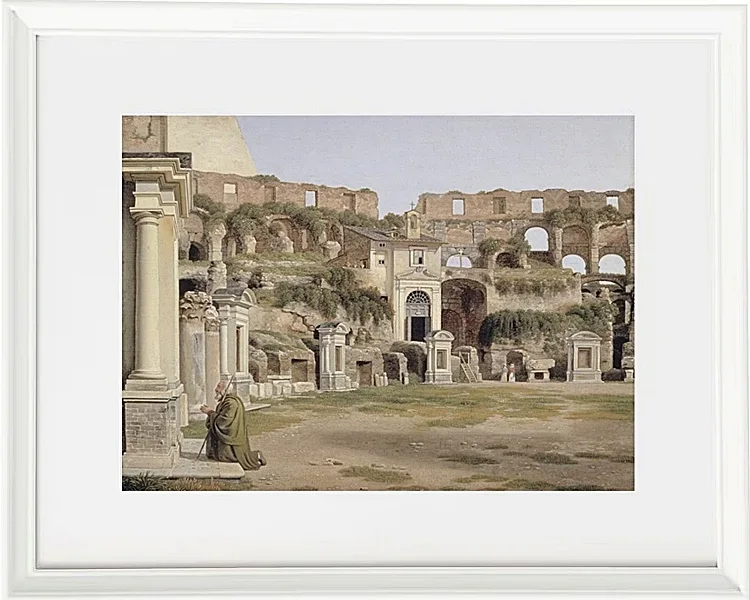 Christoffer Wilhelm Eckersberg – Blick ins Innere des Kolosseums 1816 | Giclée Kunstdruck gerahmt