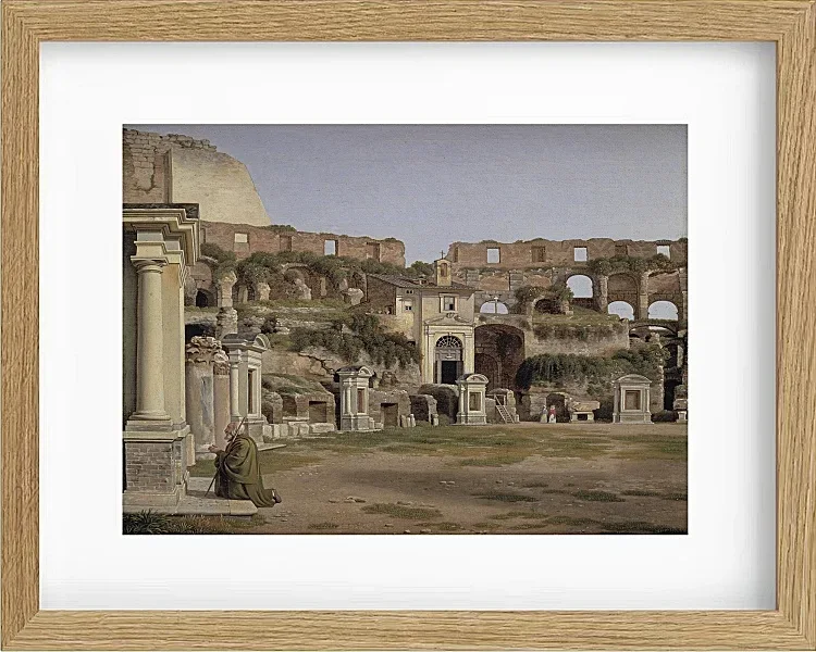Christoffer Wilhelm Eckersberg – Blick ins Innere des Kolosseums 1816 | Giclée Kunstdruck gerahmt