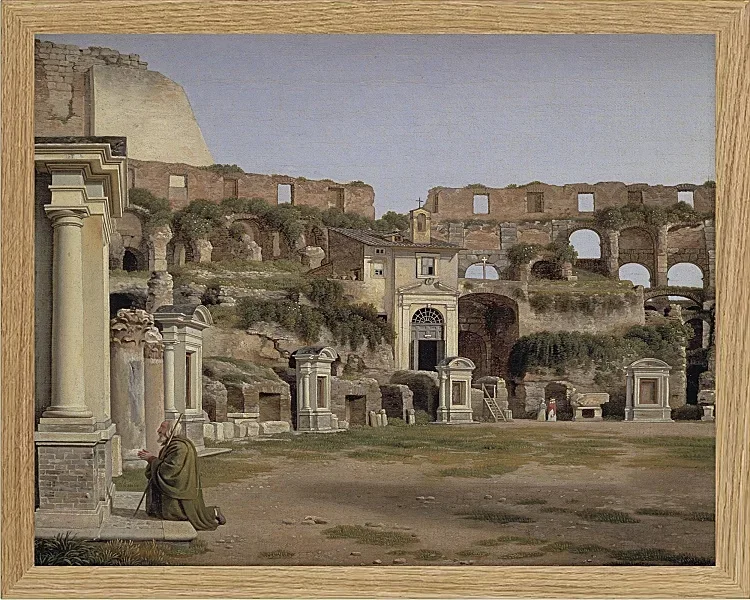 Christoffer Wilhelm Eckersberg – Blick ins Innere des Kolosseums 1816 | Giclée Kunstdruck gerahmt