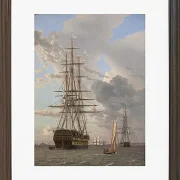 Christoffer Wilhelm Eckersberg – Das russische Linienschiff Asow 1828 | Giclée Kunstdruck gerahmt