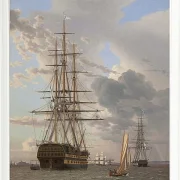 Christoffer Wilhelm Eckersberg – Das russische Linienschiff Asow 1828 | Giclée Kunstdruck gerahmt