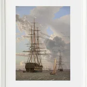 Christoffer Wilhelm Eckersberg – Das russische Linienschiff Asow 1828 | Giclée Kunstdruck gerahmt