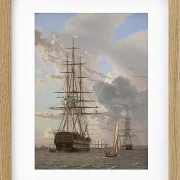 Christoffer Wilhelm Eckersberg – Das russische Linienschiff Asow 1828 | Giclée Kunstdruck gerahmt