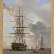 Christoffer Wilhelm Eckersberg – Das russische Linienschiff Asow 1828 | Giclée Kunstdruck gerahmt